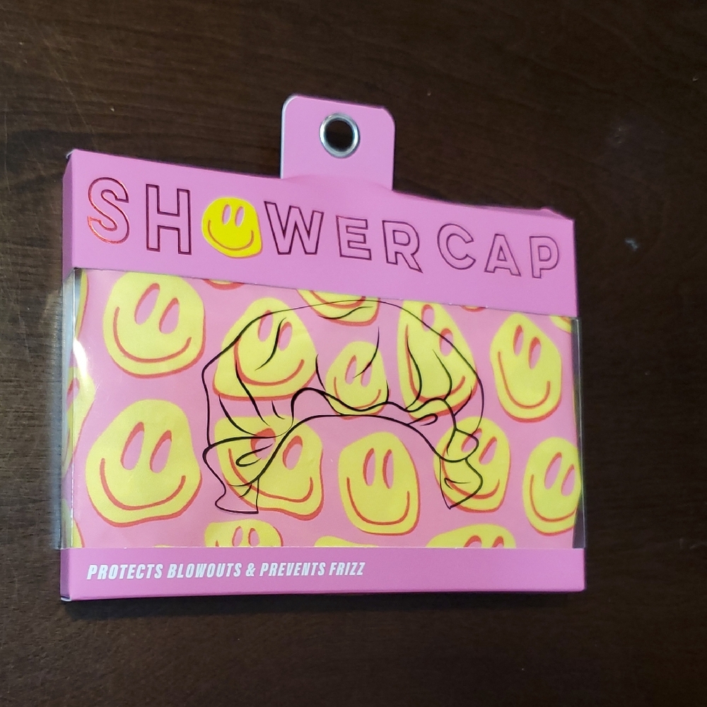 Pink Smiley Shower Cap Packaging